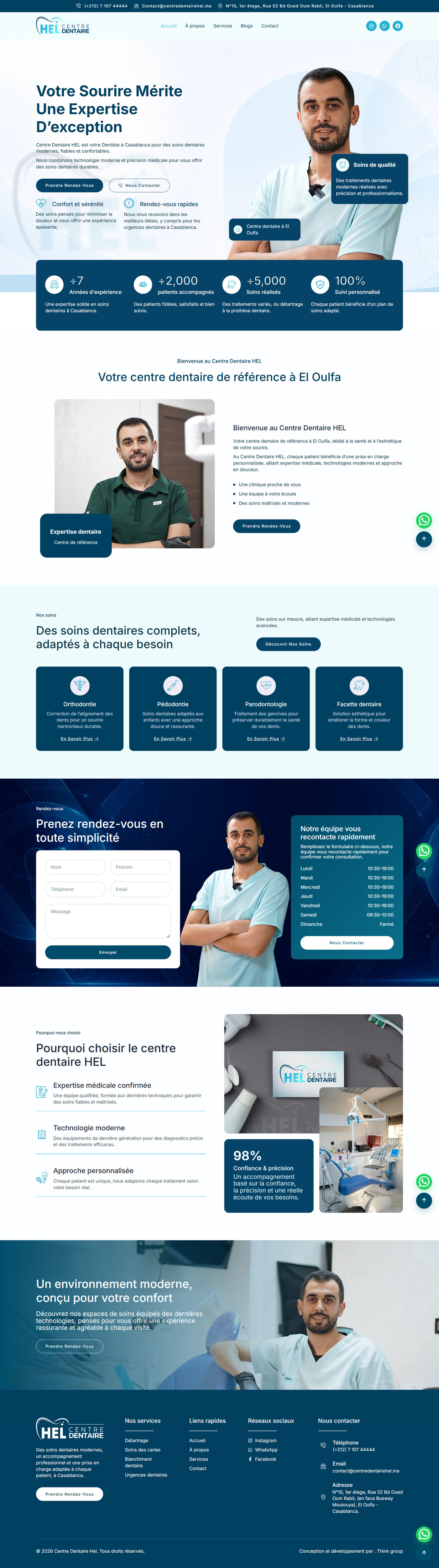 Projet web CENTRE DENTAIRE HEL