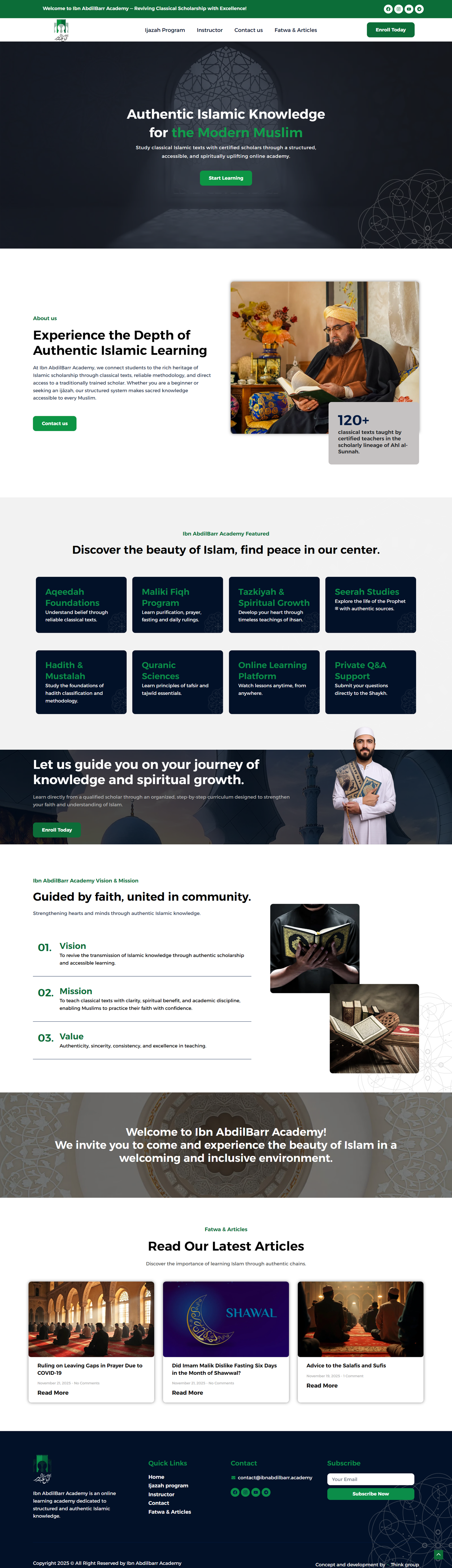 Projet web IBN ABDILBARR ACADEMY
