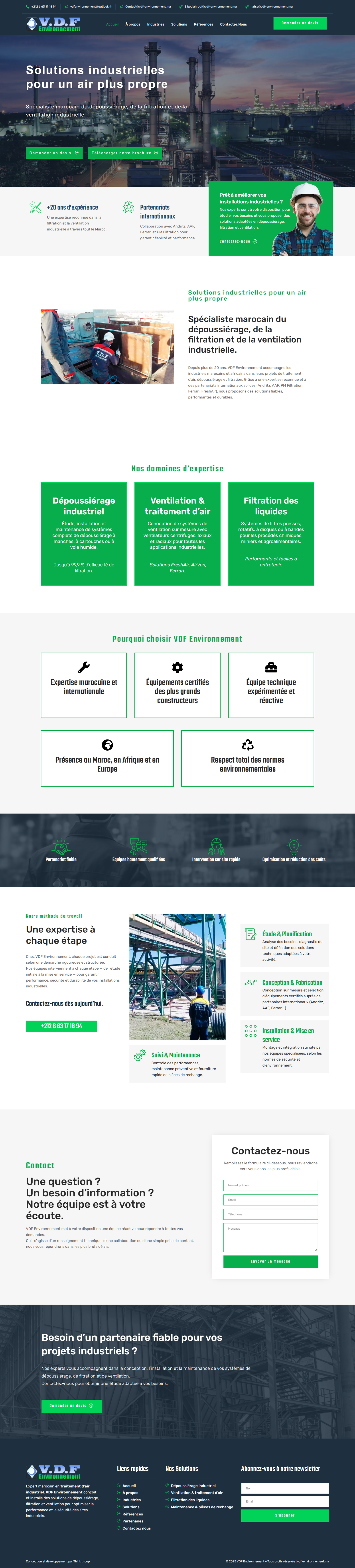 Projet web VDF ENVIRONNEMENT